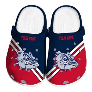 personalized gonzaga bulldogs striped accents clog best selling