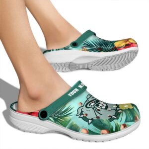 personalized gonzaga bulldogs tropical vibes clog fashion forward