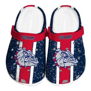 personalized gonzaga bulldogs vertical stripes clog best selling