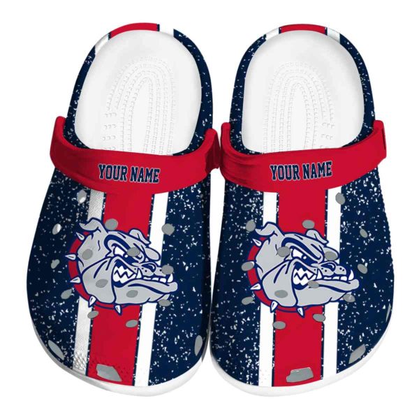 personalized gonzaga bulldogs vertical stripes clog best selling