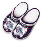 personalized gonzaga bulldogs zigzag paint burst clog best selling