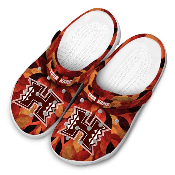 personalized hawaii rainbow warriors autumn leaves clog latest model