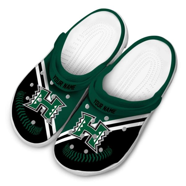 personalized hawaii rainbow warriors baseball motif clog latest model