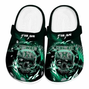 personalized hawaii rainbow warriors gothic skull clog best selling