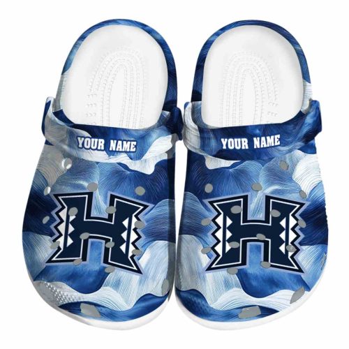 personalized hawaii rainbow warriors ocean waves clog best selling