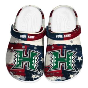 personalized hawaii rainbow warriors patriotic stripes clog best selling