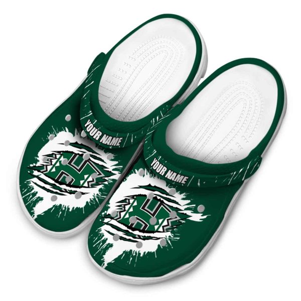 personalized hawaii rainbow warriors splash motif background clog latest model