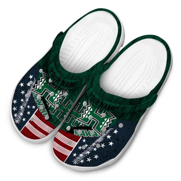personalized hawaii rainbow warriors star spangled side pattern clog latest model