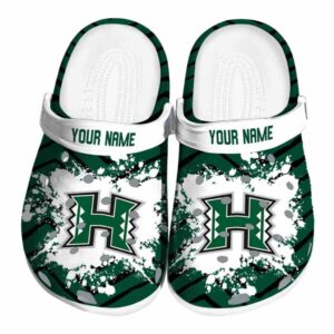 personalized hawaii rainbow warriors zigzag paint burst clog best selling