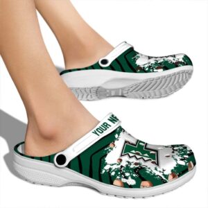 personalized hawaii rainbow warriors zigzag paint burst clog fashion forward