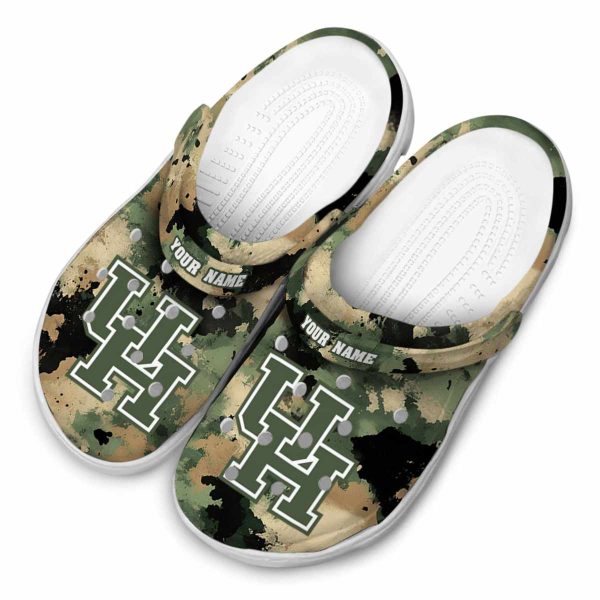personalized houston cougars camouflage craze clog latest model