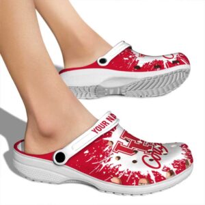 personalized houston cougars splash art clog fashion forward
