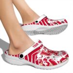 personalized houston cougars zigzag paint burst clog best selling