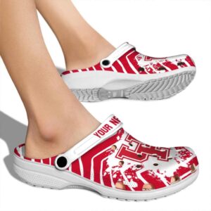 personalized houston cougars zigzag paint burst clog fashion forward
