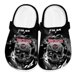 personalized houston rockets gothic skull clog best selling