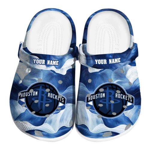 personalized houston rockets ocean waves clog best selling