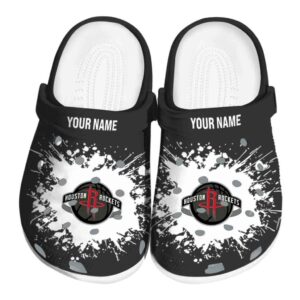 personalized houston rockets splatter background clog best selling