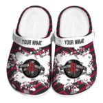 personalized houston rockets zigzag paint burst clog best selling