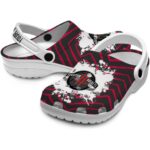personalized houston rockets zigzag paint burst clog best selling