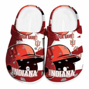 personalized indiana hoosiers baseball helmet clog best selling