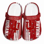 personalized indiana hoosiers contrasting stripes clog best selling