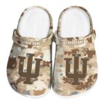 personalized indiana hoosiers desert camo clog best selling