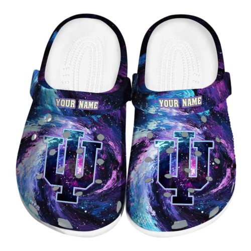 personalized indiana hoosiers galaxy swirl clog best selling