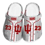 personalized indiana hoosiers pinstripe pattern clog best selling