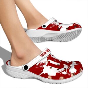 personalized indiana hoosiers splatter pattern clog fashion forward