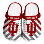 personalized indiana hoosiers star spangled graphic clog best selling