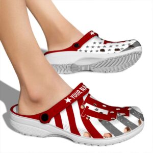 personalized indiana hoosiers star spangled graphic clog fashion forward