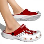 personalized indiana hoosiers striped accents clog best selling