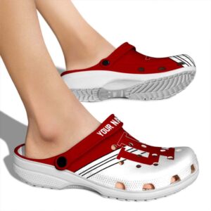 personalized indiana hoosiers striped accents clog fashion forward