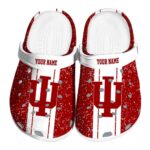 personalized indiana hoosiers vertical stripes clog best selling
