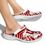 personalized indiana hoosiers zigzag paint burst clog best selling