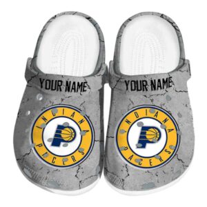 personalized indiana pacers cracked texture clog best selling