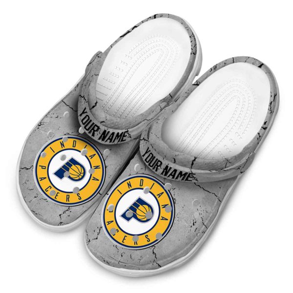 personalized indiana pacers cracked texture clog latest model