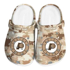 personalized indiana pacers desert camo clog best selling