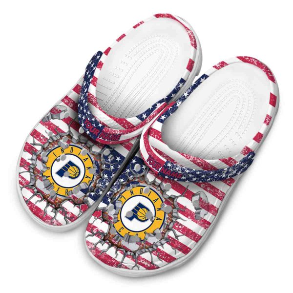 personalized indiana pacers freedom splinter clog latest model