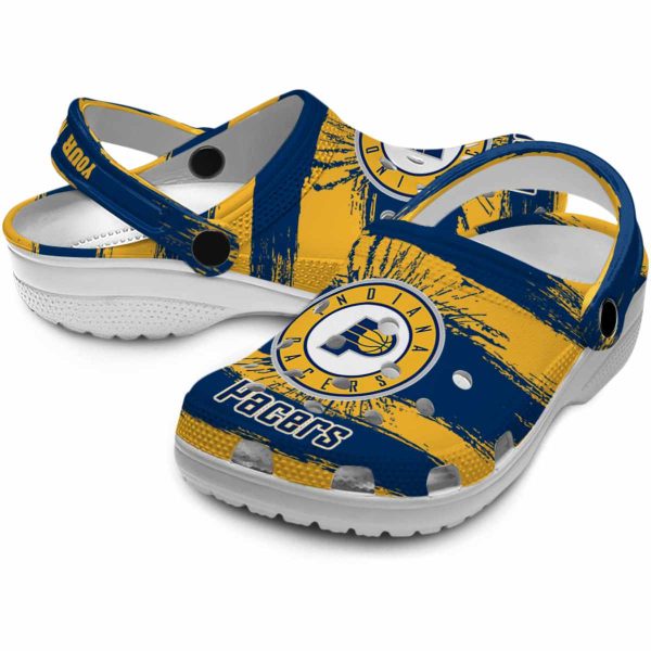personalized indiana pacers paint splatter graphics clog high quality