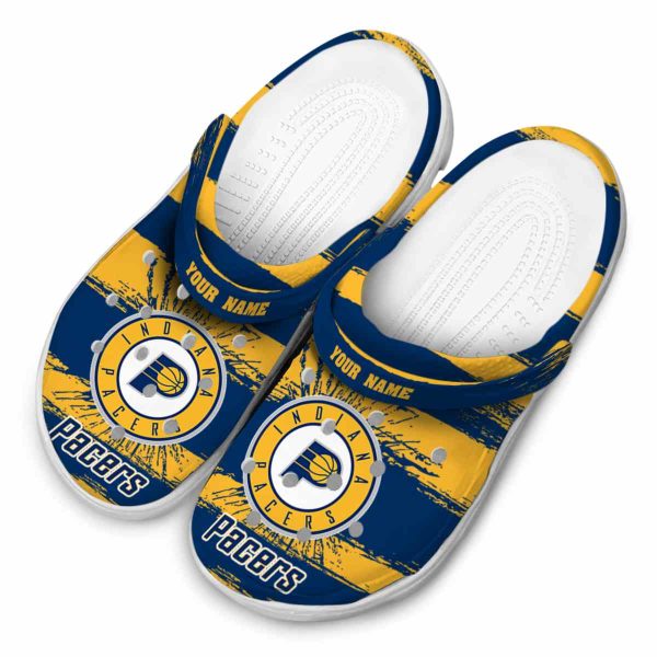personalized indiana pacers paint splatter graphics clog latest model