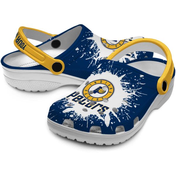 personalized indiana pacers splash art clog high quality