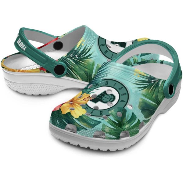 personalized indiana pacers tropical vibes clog high quality
