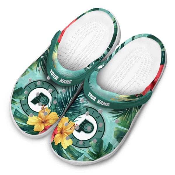 personalized indiana pacers tropical vibes clog latest model