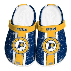 personalized indiana pacers vertical stripes clog best selling
