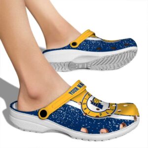 personalized indiana pacers vertical stripes clog fashion forward