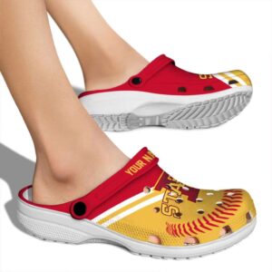 personalized iowa state cyclones baseball motif clog fashion forward