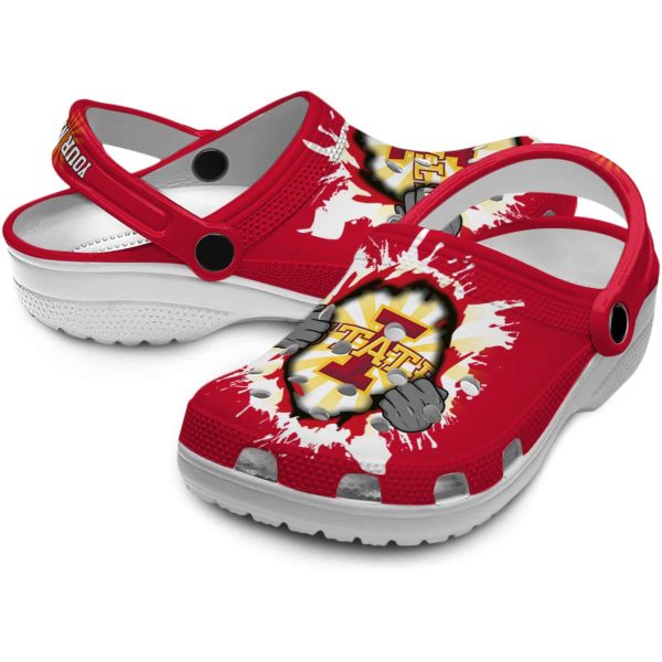 personalized iowa state cyclones gripping hand clog high quality