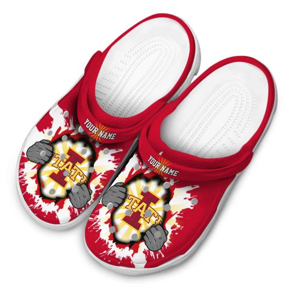 personalized iowa state cyclones gripping hand clog latest model