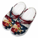 personalized iowa state cyclones patriotic stripes clog best selling